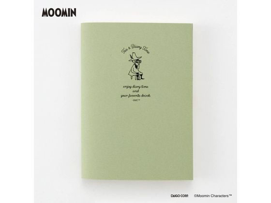 ダイゴー 日記 夜とカフェオレと日記帳 A6 スナフキン グリーン R2371 1冊（ご注文単位1冊）【直送品】