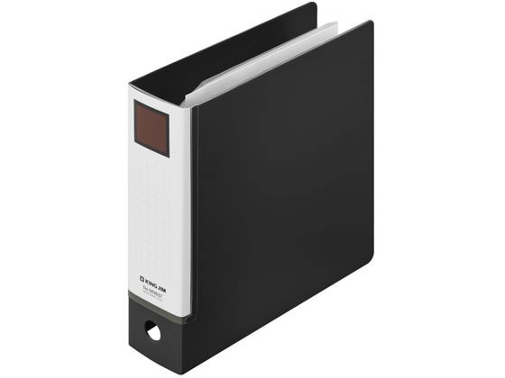 キングジム キングミニ ミニリングファイル 3穴バインダー 黒 MN637-BK 1冊(ご注文単位1冊)【直送品】