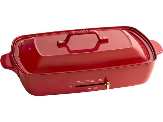 BRUNO ホットプレート グランデサイズ レッド BOE026-RD 1台（ご注文単位1台）【直送品】