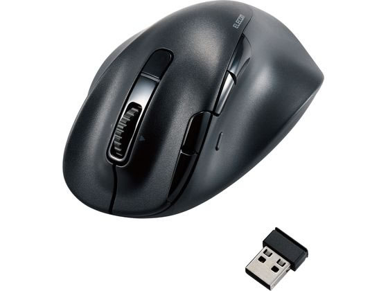 エレコム 無線マウス EX-G PRO Bluetooth 8ボタン 充電式 M 黒 1個（ご注文単位1個）【直送品】