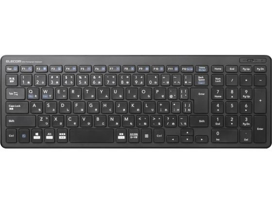 エレコム ワイヤレスキーボード パンタグラフ 小型 ブラック TK-FDP099TBK 1個（ご注文単位1個）【直送品】