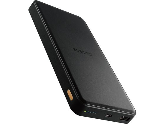エレコム リン酸鉄モバイルバッテリー 12000mAh PD DE-C39-12000BK 1個（ご注文単位1個）【直送品】