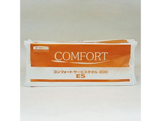 クレシア コンフオートサービスタオル 200ES 200枚 1パック（ご注文単位1パック）【直送品】
