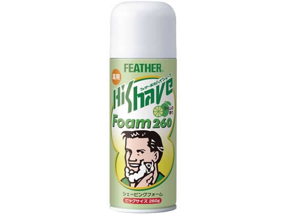 フェザー安全剃刀 薬用ハイシェーブ ライム260 260g 1本(ご注文単位1本)【直送品】