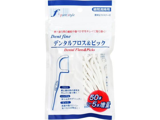 クリエイト デンタルフロス&ピック 55本 1パック（ご注文単位1パック）【直送品】