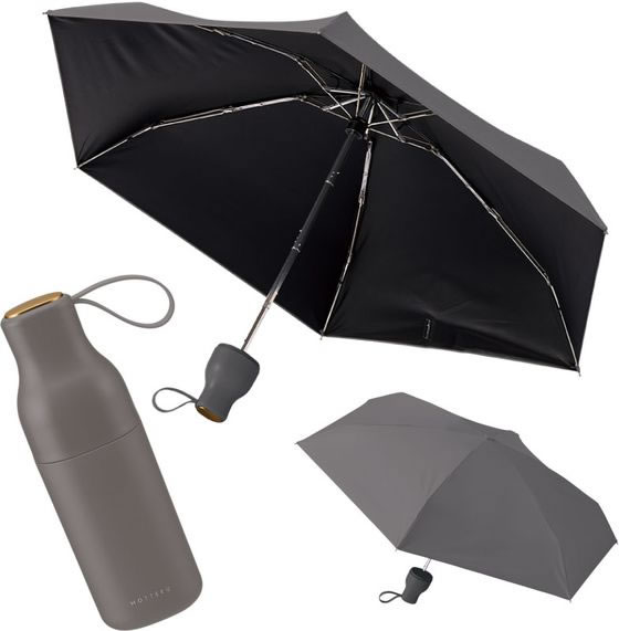 トレードワークス コンパクトボトル 遮光アンブレラ UPF50+ ブラック 1本(ご注文単位1本)【直送品】