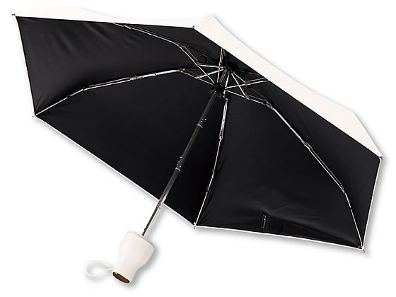 トレードワークス コンパクトボトル 遮光アンブレラ UPF50+ オフホワイト 1本（ご注文単位1本）【直送品】