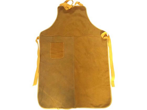 セーフラン安全用品 溶接用牛革エプロン イエロー J2357 1枚(ご注文単位1枚)【直送品】