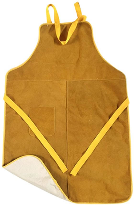 セーフラン安全用品 溶接用牛革エプロン イエロー J2357 1枚(ご注文単位1枚)【直送品】