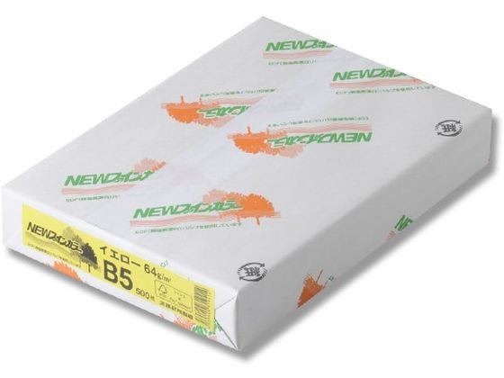 北越コーポレーション ニューファインカラー B5 イエロー 500枚 1冊（ご注文単位1冊）【直送品】