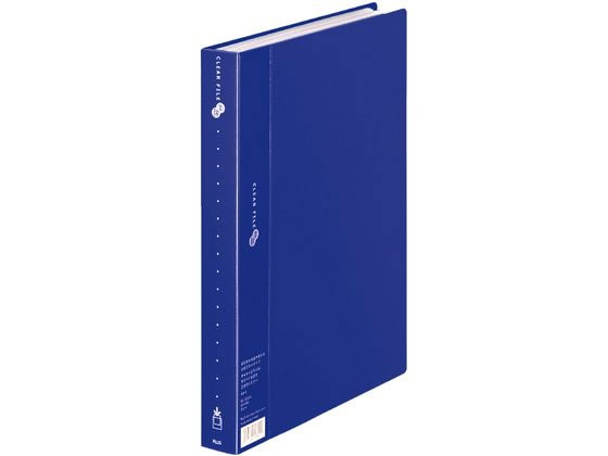 プラス クリアーファイル A4タテ 60ポケット ネイビー 88441 FC-126EL 1冊(ご注文単位1冊)【直送品】