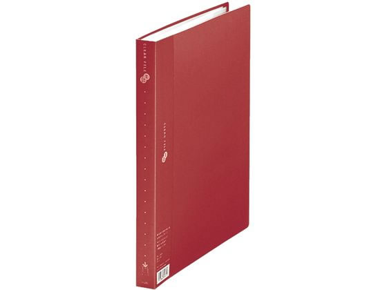 プラス クリアーファイル A4タテ 40ポケット レッド 88432 FC-124EL 1冊(ご注文単位1冊)【直送品】
