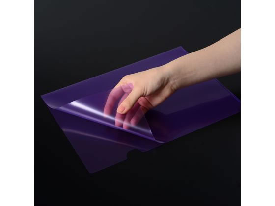 プラス クリアーホルダー高透明 A4 10枚 パープル 80165 FL-184HO 1パック(ご注文単位1パック)【直送品】