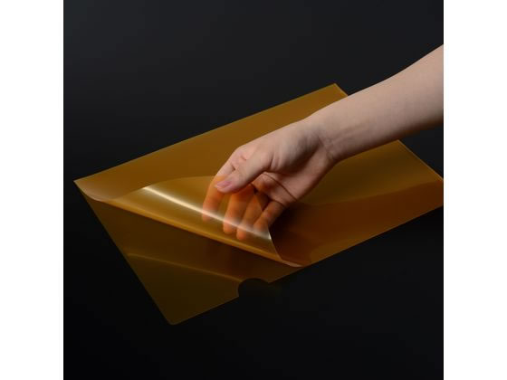 プラス クリアーホルダー高透明 A4 10枚 オレンジ 80167 FL-184HO 1パック（ご注文単位1パック）【直送品】