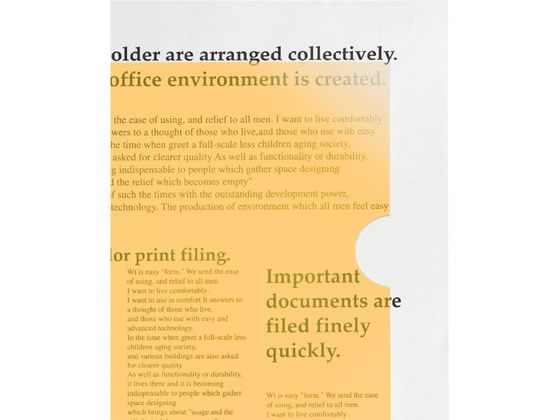 プラス クリアーホルダー高透明 A4 10枚 オレンジ 80167 FL-184HO 1パック（ご注文単位1パック）【直送品】