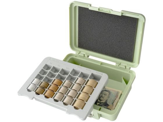 カール事務器 手提金庫 ポータブルキャッシュケース ライトグリーン 1個（ご注文単位1個）【直送品】