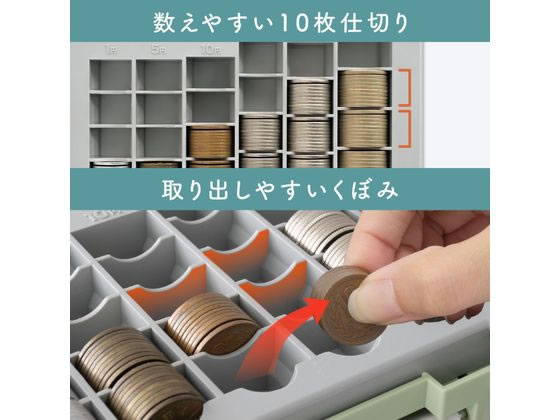 カール事務器 手提金庫 ポータブルキャッシュケース ライトグリーン 1個(ご注文単位1個)【直送品】