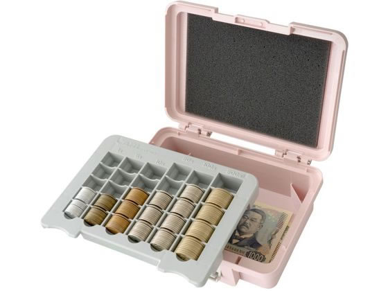 カール事務器 手提金庫 ポータブルキャッシュケース ピンク CX-003-P 1個（ご注文単位1個）【直送品】