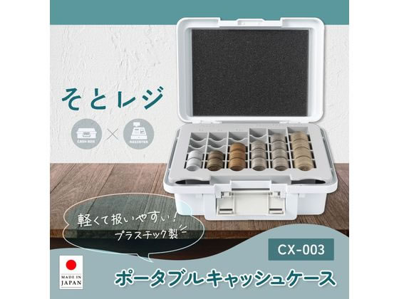 カール事務器 手提金庫 ポータブルキャッシュケース ホワイト CX-003-W 1個（ご注文単位1個）【直送品】