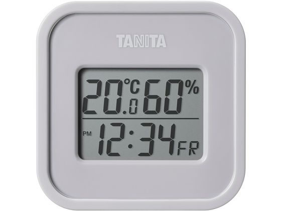 タニタ デジタル温湿度計 TT588GY 1個（ご注文単位1個）【直送品】