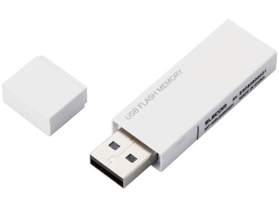 エレコム USBメモリ 64GB MF-MSU2B64GWH 1個（ご注文単位1個）【直送品】