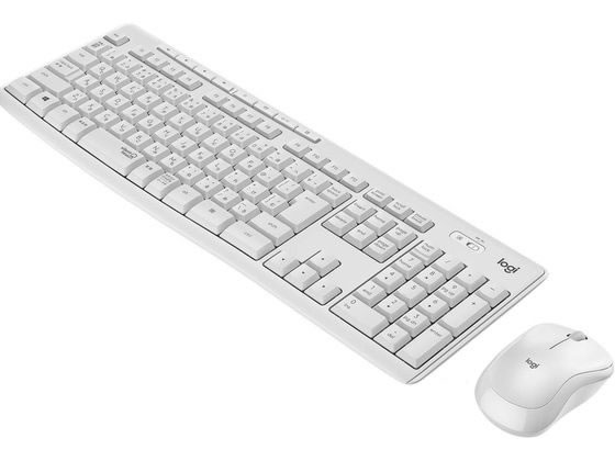 ロジクール ワイヤレスキーボード・マウスセット(静音)オフホワイト MK295OW 1セット（ご注文単位1セット）【直送品】