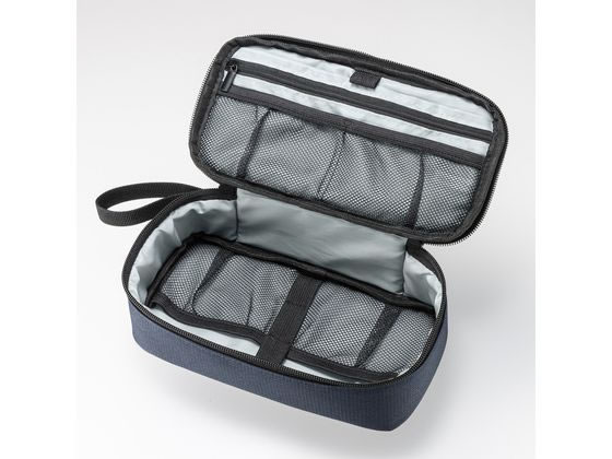 サンワサプライ トラベル小物ポーチ(215×115×65) IN-AD12NV 1個(ご注文単位1個)【直送品】