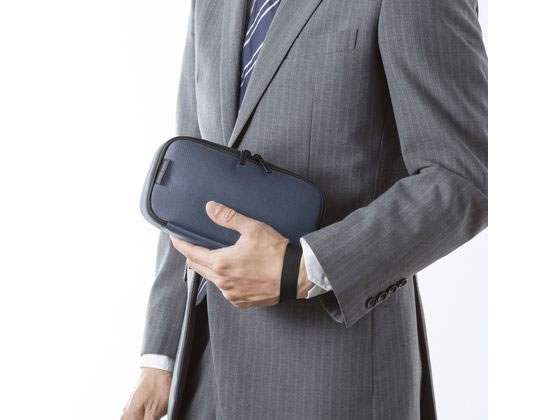 サンワサプライ トラベル小物ポーチ(215×115×65) IN-AD12NV 1個(ご注文単位1個)【直送品】