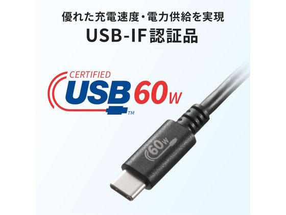 サンワサプライ USB 2.0 Type-Cケーブル 3m ブラック KU-CCP6030BK 1本（ご注文単位1本）【直送品】