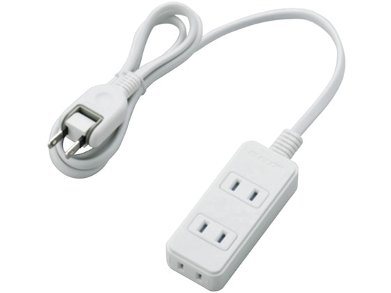 エレコム シャッタータップ 2P式3個口 1m ホワイト T-ST02-22310WH 1個（ご注文単位1個）【直送品】