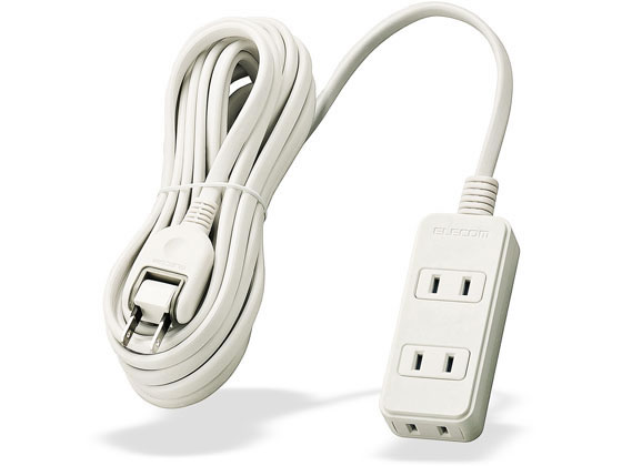 エレコム ホコリシャッタータップ 3個口 5m ホワイト T-ST02-22350WH 1個（ご注文単位1個）【直送品】