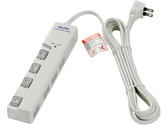 朝日電器 スイッチ付タップ WLS-LY4300RS 1個（ご注文単位1個）【直送品】