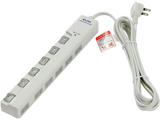 朝日電器 スイッチ付タップ WLS-LY6300RS 1個（ご注文単位1個）【直送品】