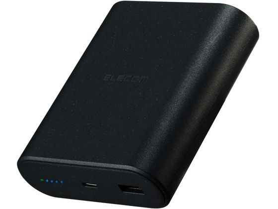 エレコム ナトリウムイオンモバイルバッテリー 9000mAh 黒 DE-C55L-9000BK 1個(ご注文単位1個)【直送品】