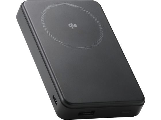 エレコム ワイヤレスモバイルバッテリー 10000mAh ブラック 1個(ご注文単位1個)【直送品】