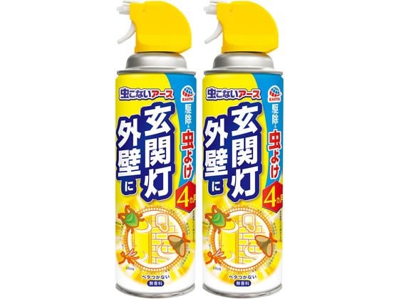アース製薬 虫こないアース 玄関灯・外壁に 450mL×2本パック 1パック（ご注文単位1パック）【直送品】