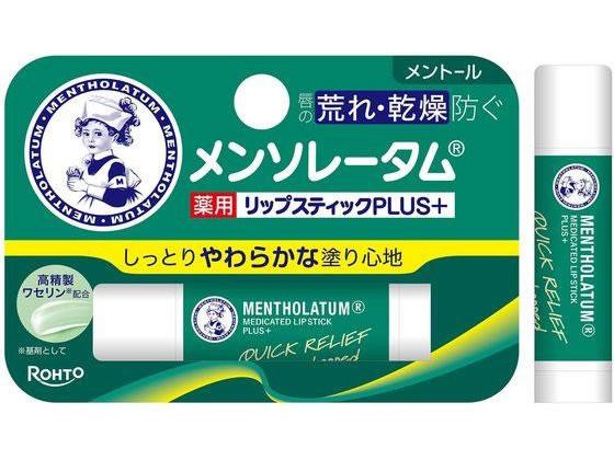 ロート製薬 メンソレータム 薬用リップスティックプラス メントール 4.5g 1個(ご注文単位1個)【直送品】