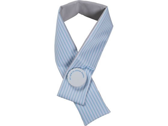 グローバル・ジャパン Icy氷嚢マフラー ストライプブルー M 1個(ご注文単位1個)【直送品】