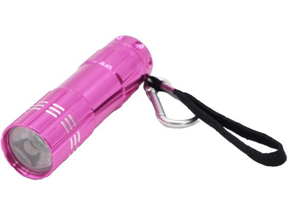 グローバル・ジャパン LEDminiライト カラビナ付き ピンク 1個（ご注文単位1個）【直送品】