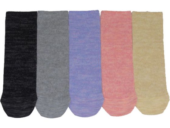 アサヒ 超ゆったりゴムかかとなしソックス L～LL 杢グレー 1足（ご注文単位1足）【直送品】