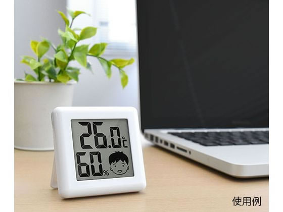 アズワン デジタル温湿度計 ピッコラ ホワイト O-282WT 62-8553-19 1個(ご注文単位1個)【直送品】