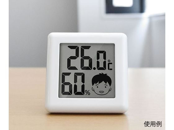 アズワン デジタル温湿度計 ピッコラ ホワイト O-282WT 62-8553-19 1個(ご注文単位1個)【直送品】