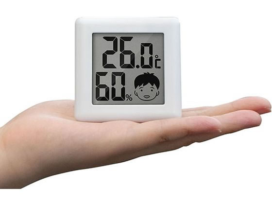 アズワン デジタル温湿度計 ピッコラ ホワイト O-282WT 62-8553-19 1個(ご注文単位1個)【直送品】