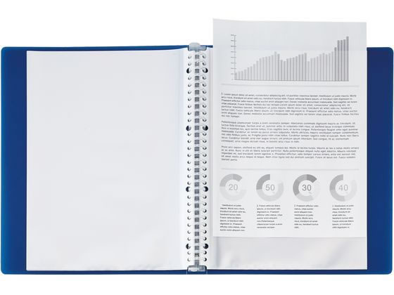 リヒトラブ soeru クリヤーブック A4 ポケット交換 30穴アイスブルー10冊 1箱(ご注文単位1箱)【直送品】