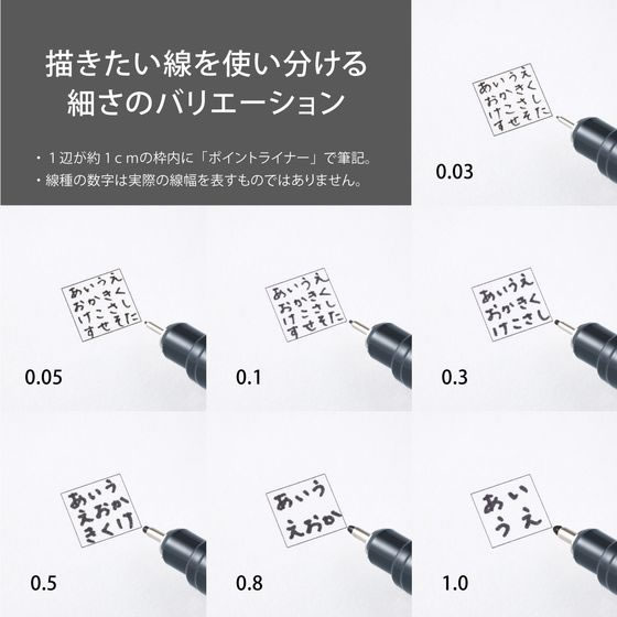 ぺんてる ミリペン ポイントライナー 0.05mm 黒 S20P-05AD 1本（ご注文単位1本）【直送品】
