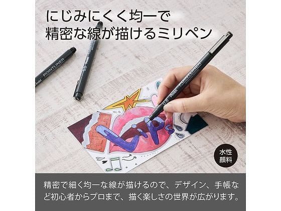 ぺんてる ミリペン ポイントライナー 0.8mm 黒 S20P-8AD 1本（ご注文単位1本）【直送品】