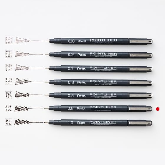 ぺんてる ミリペン ポイントライナー 0.8mm 黒 S20P-8AD 1本（ご注文単位1本）【直送品】