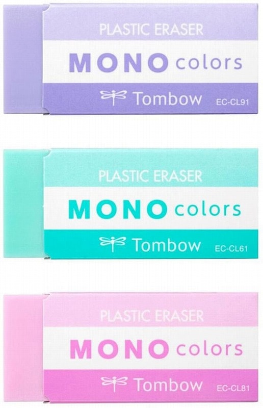 トンボ鉛筆 消しゴム モノカラーズ 色込み3個パック JCE-311X 1パック(ご注文単位1パック)【直送品】