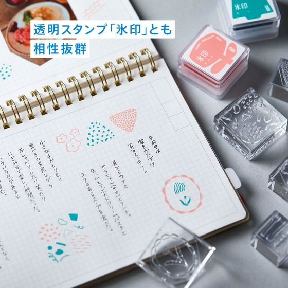 キングジム 透明スタンプ 氷印 スタンプパッド クッキー CLP-004 1個（ご注文単位1個）【直送品】