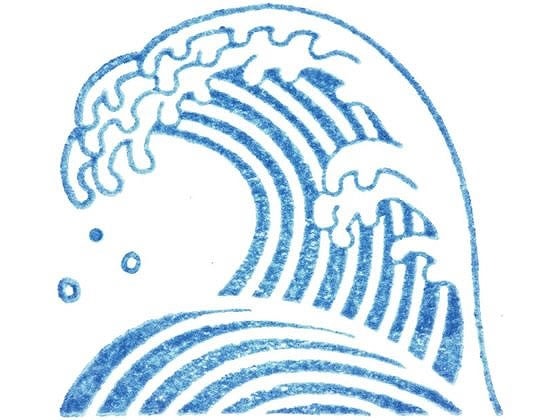 キングジム 透明スタンプ 氷印 ナミ CLSA33-002 1個（ご注文単位1個）【直送品】